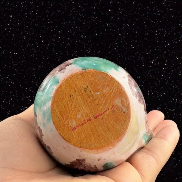 Italian Art Pottery Miniature Pitcher Carafe Ceramic Pottery Hand Painted Italy - Picture 4 of 12